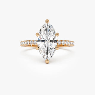 Emerald Pave Engagement Ring – 1 CT Lab Grown Diamond