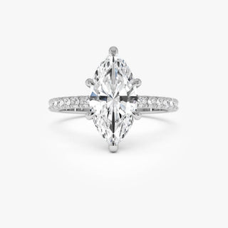 Emerald Pave Engagement Ring – 1 CT Lab Grown Diamond