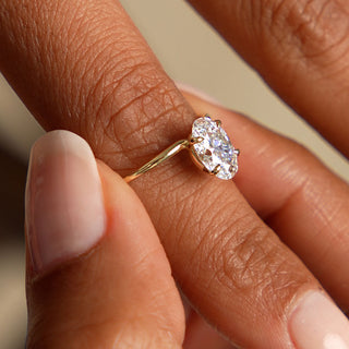 Emerald Pave Engagement Ring – 1 CT Lab Grown Diamond