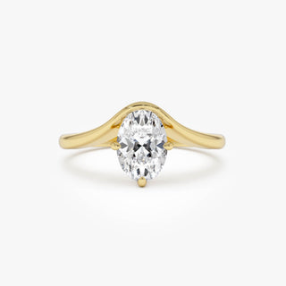 Emerald Pave Engagement Ring – 1 CT Lab Grown Diamond
