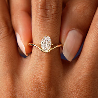 Emerald Pave Engagement Ring – 1 CT Lab Grown Diamond