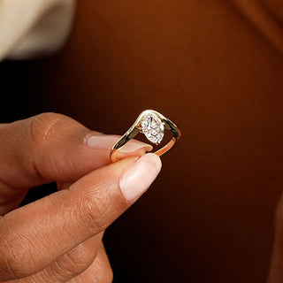 Emerald Pave Engagement Ring – 1 CT Lab Grown Diamond