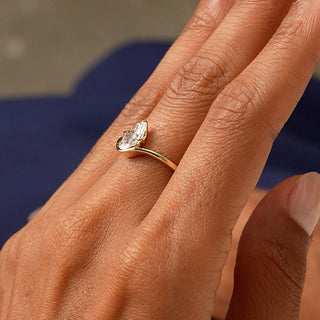 Emerald Pave Engagement Ring – 1 CT Lab Grown Diamond