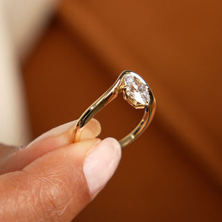 Emerald Pave Engagement Ring – 1 CT Lab Grown Diamond
