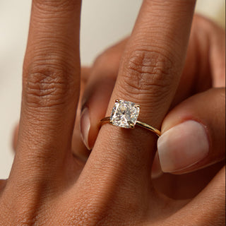 Emerald Pave Engagement Ring – 1 CT Lab Grown Diamond