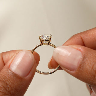 Emerald Pave Engagement Ring – 1 CT Lab Grown Diamond