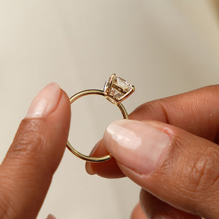 Emerald Pave Engagement Ring – 1 CT Lab Grown Diamond