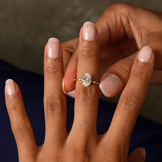 Emerald Pave Engagement Ring – 1 CT Lab Grown Diamond