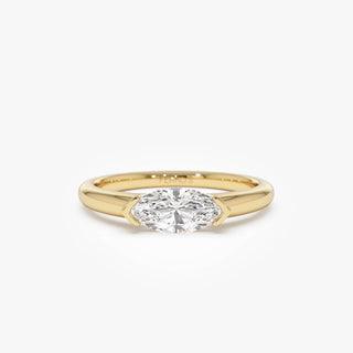 Emerald Pave Engagement Ring – 1 CT Lab Grown Diamond