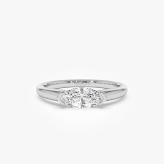 Emerald Pave Engagement Ring – 1 CT Lab Grown Diamond