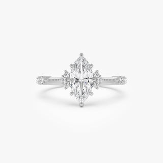 Emerald Pave Engagement Ring – 1 CT Lab Grown Diamond
