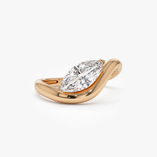 Emerald Pave Engagement Ring – 1 CT Lab Grown Diamond