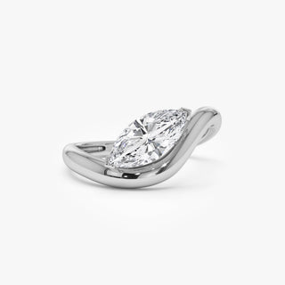 Emerald Pave Engagement Ring – 1 CT Lab Grown Diamond