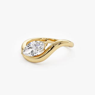 Emerald Pave Engagement Ring – 1 CT Lab Grown Diamond