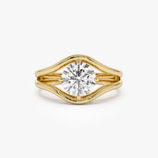 Emerald Pave Engagement Ring – 1 CT Lab Grown Diamond