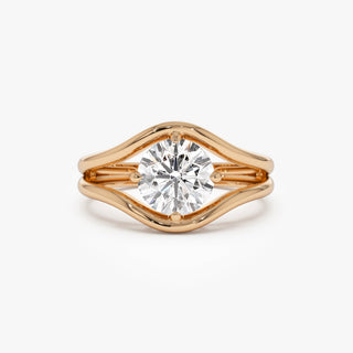 Emerald Pave Engagement Ring – 1 CT Lab Grown Diamond