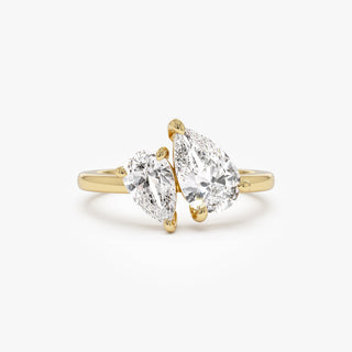 Emerald Pave Engagement Ring – 1 CT Lab Grown Diamond