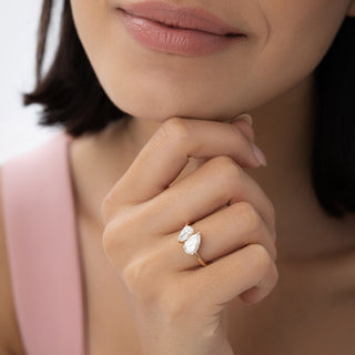 Emerald Pave Engagement Ring – 1 CT Lab Grown Diamond