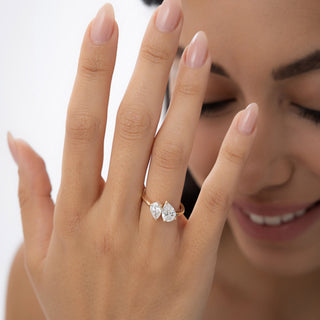 Emerald Pave Engagement Ring – 1 CT Lab Grown Diamond