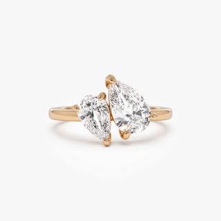 Emerald Pave Engagement Ring – 1 CT Lab Grown Diamond