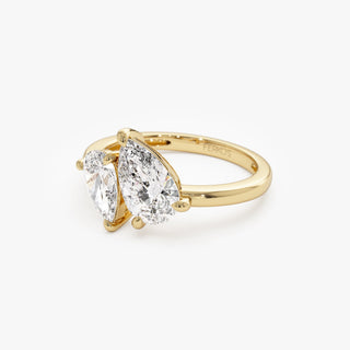 Emerald Pave Engagement Ring – 1 CT Lab Grown Diamond