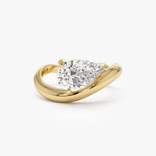 Emerald Pave Engagement Ring – 1 CT Lab Grown Diamond