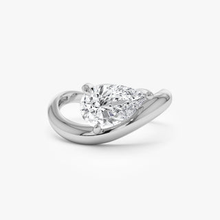 Emerald Pave Engagement Ring – 1 CT Lab Grown Diamond