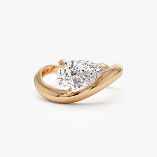 Emerald Pave Engagement Ring – 1 CT Lab Grown Diamond