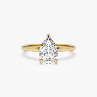 Emerald Pave Engagement Ring – 1 CT Lab Grown Diamond