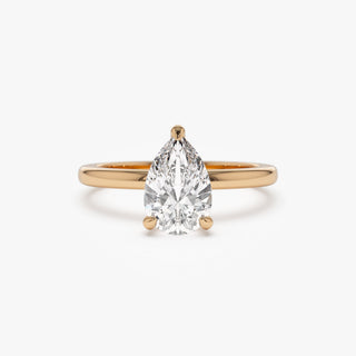 Emerald Pave Engagement Ring – 1 CT Lab Grown Diamond
