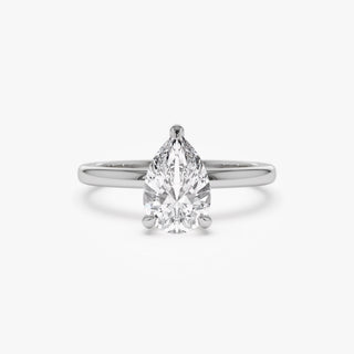 Emerald Pave Engagement Ring – 1 CT Lab Grown Diamond