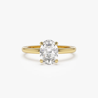 Emerald Pave Engagement Ring – 1 CT Lab Grown Diamond