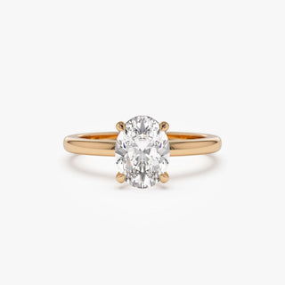 Emerald Pave Engagement Ring – 1 CT Lab Grown Diamond