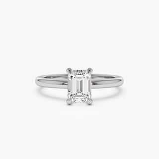Emerald Pave Engagement Ring – 1 CT Lab Grown Diamond