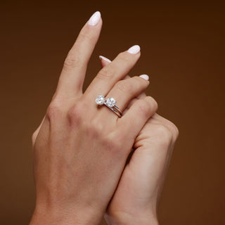 Emerald Pave Engagement Ring – 1 CT Lab Grown Diamond