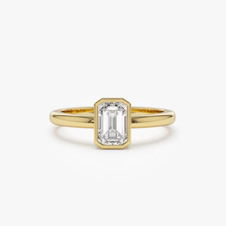 Emerald Pave Engagement Ring – 1 CT Lab Grown Diamond
