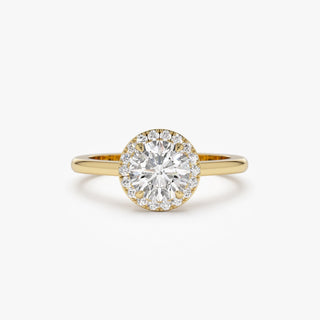 Emerald Pave Engagement Ring – 1 CT Lab Grown Diamond