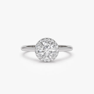 Emerald Pave Engagement Ring – 1 CT Lab Grown Diamond