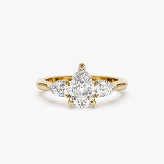 Emerald Pave Engagement Ring – 1 CT Lab Grown Diamond