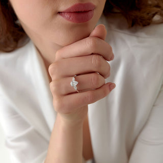 Emerald Pave Engagement Ring – 1 CT Lab Grown Diamond