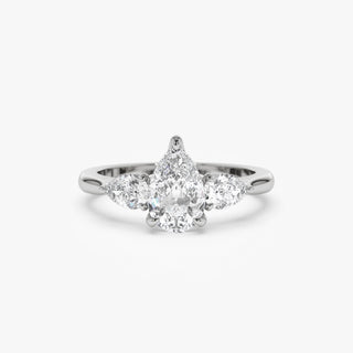 Emerald Pave Engagement Ring – 1 CT Lab Grown Diamond