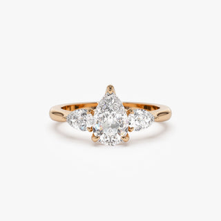 Emerald Pave Engagement Ring – 1 CT Lab Grown Diamond