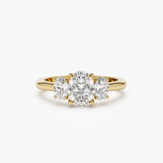 Emerald Pave Engagement Ring – 1 CT Lab Grown Diamond