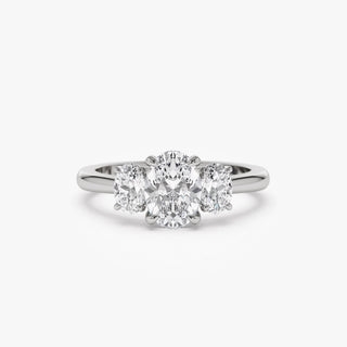 Emerald Pave Engagement Ring – 1 CT Lab Grown Diamond