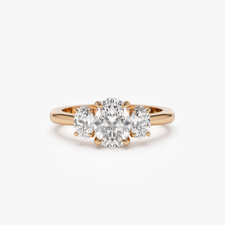 Emerald Pave Engagement Ring – 1 CT Lab Grown Diamond
