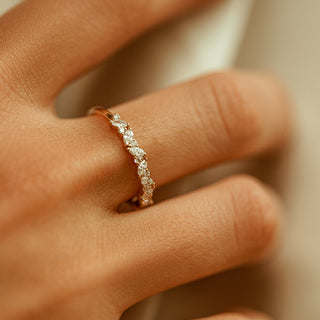 2.78 TCW Marquise Diamond Full Eternity DEF/VVS Lab Grown Wedding Band