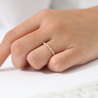 2.78 TCW Marquise Diamond Full Eternity DEF/VVS Lab Grown Wedding Band
