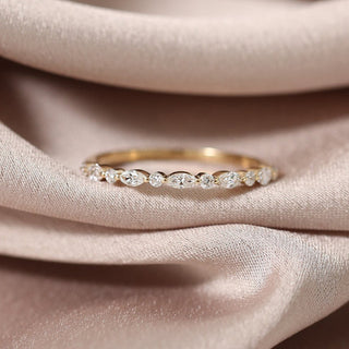 2.78 TCW Marquise Diamond Full Eternity DEF/VVS Lab Grown Wedding Band
