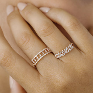 2.78 TCW Marquise Diamond Full Eternity DEF/VVS Lab Grown Wedding Band
