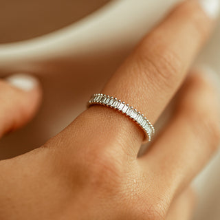 2.78 TCW Marquise Diamond Full Eternity DEF/VVS Lab Grown Wedding Band
